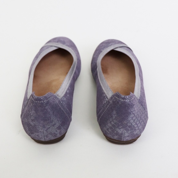 Vionic Caroll Leather Ballet Flats Pewter Purple 7 - Picture 5 of 7
